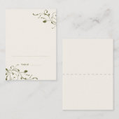 セージグリーン折り畳み座席表 プレイスカード (正面/裏面)