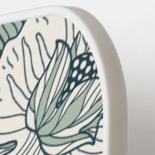 セージグリーン抽象芸術フローラピックボールパドル ピックルボールラケット (左詳細)