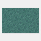 セージグリーン抽象芸術フローラペイズリーパターントレンディー ラッピングペーパーシート (正面2)