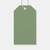 セージグリーン抽象芸術結婚式の引き出物 ギフトタグ (裏面)