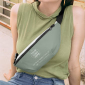 セージグリーン文字&ビジネスロゴlブランドプロモーション ファニーパック