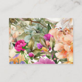 セージグリーン春フローラ結婚の詳細カード エンクロージャーカード (裏面)