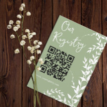 セージグリーン植物学離れブライダルシャワーレジストリ