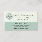 セージグリーン歯科医アポイントメント名刺 予約カード (正面)