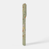 セージグリーン水彩野の花模様の名前  iPhoneケース (右側面)
