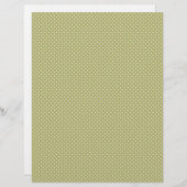 セージグリーン水玉模様プリントスクラップブック紙 (正面/裏面)