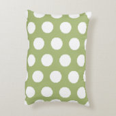 セージグリーン水玉模様 アクセントクッション (裏面(縦))