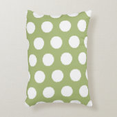 セージグリーン水玉模様 アクセントクッション (正面(垂直))