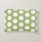 セージグリーン水玉模様 アクセントクッション (裏面)