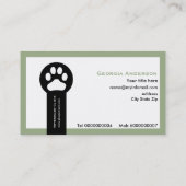 セージグリーン獣医/獣医クリニックのミニマリスト 名刺 (裏面)