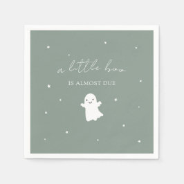 セージグリーン男女兼用秋ベビーシャワー スタンダードカクテルナプキン