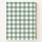 セージグリーン素朴ジンガムファームハウスファミリーレシピ ノートブック (裏面)