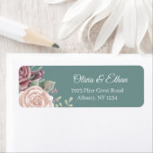 セージグリーン素朴ダスティバラ結婚ズ住所 ラベル (インサイチュ)