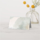 セージグリーン素朴&ピンクフローラアーチ プレイスカード (裏面)