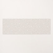 セージグリーン素朴&ピンクフローラウッドパーソナライズされた ヨガマット (裏面(横))