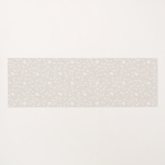 セージグリーン素朴&ピンクフローラウッドパーソナライズされた ヨガマット (裏面(横))