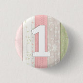 セージグリーン素朴&ピンクフローラウッド 缶バッジ (正面)