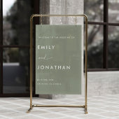 セージグリーン結婚の歓迎 アクリルサイン