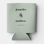 セージグリーン結婚ズクーラーボックス 缶クーラー (正面)