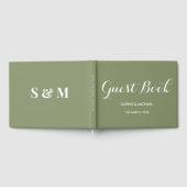 セージグリーン結婚ズゲストブック ゲストブック (全面)