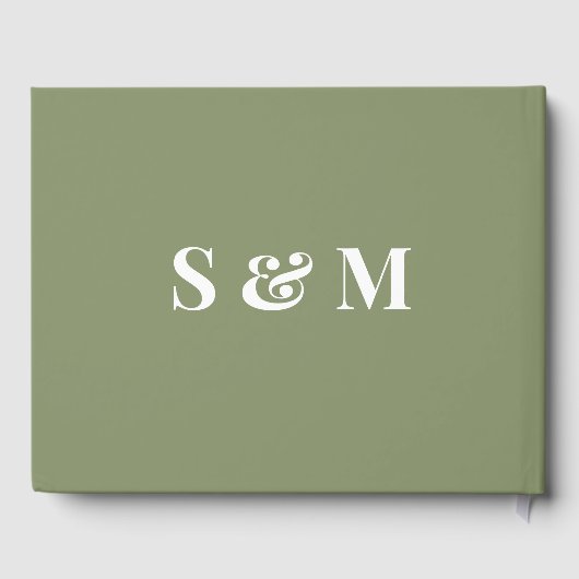 セージグリーン結婚ズゲストブック ゲストブック (裏面)