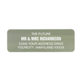 セージグリーン結婚ズ差出人住所ラベル ラベル (正面)