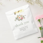セージグリーン結婚フローラありがとう フェイバーバッグ (封をした状態)