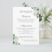 セージグリーン結婚フローラのスペインの詳細 サンキューカード (スタンド正面)