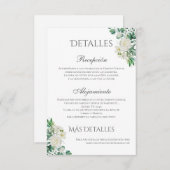 セージグリーン結婚フローラのスペインの詳細 サンキューカード (正面/裏面)