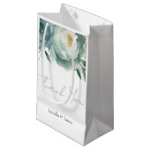 セージグリーン結婚フローラ スモールペーパーバッグ (正面アングル)