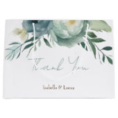 セージグリーン結婚フローラ ラージペーパーバッグ (正面)