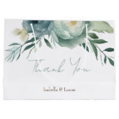 セージグリーン結婚フローラ ラージペーパーバッグ (裏面)