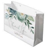 セージグリーン結婚フローラ ラージペーパーバッグ (正面アングル)