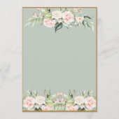 セージグリーン結婚フローラ 招待状 (裏面)
