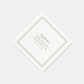 セージグリーン結婚ブライダルシャワーシンプルズモダン スタンダードカクテルナプキン (角)