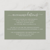 セージグリーン結婚ミニマル者宿泊施設 エンクロージャーカード (正面)