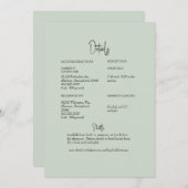 セージグリーン結婚リー詳細 招待状 (正面/裏面)