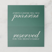 セージグリーン結婚予約の式椅子 プレイスカード (外部開封)