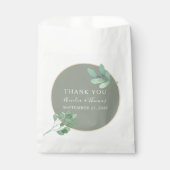 セージグリーン結婚式の引き出物バッグウィズグリーンリー フェイバーバッグ (正面)
