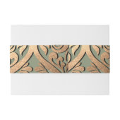 セージグリーン結婚金ゴールドズベリーバンドラグジュアエレガントリー 招待状ベリーバンド (裏面例)