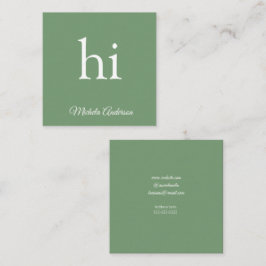 セージグリーン美容師の名前連絡Webサイト スクエア名刺