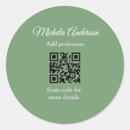 セージグリーン美容師の名前連絡Webサイト ラウンドシール