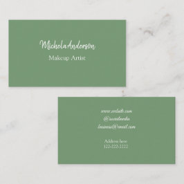 セージグリーン美容師の名前連絡Webサイト 名刺