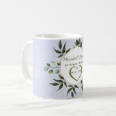 セージグリーン葉 コーヒーマグカップ (正面左)