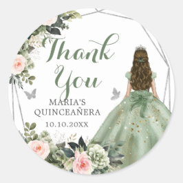 セージグリーン赤面ピンクフローラ15アニョスサンキュー ラウンドシール