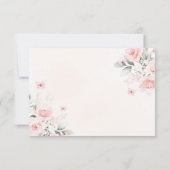 セージグリーン赤面ピンクプリンセスキンセアニェラ サンキューカード (裏面)