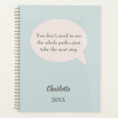 セージグリーン赤面ピンク感動的ゴール引用文 プランナー手帳 (正面)