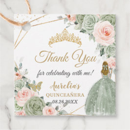 セージグリーン赤面フローラブロンドガールキンセアニラ フェイバータグ