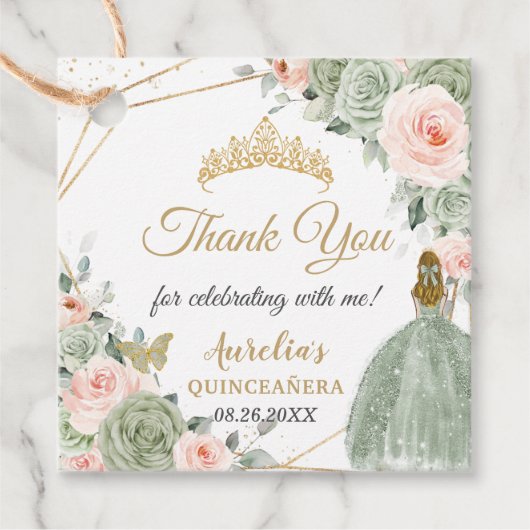 セージグリーン赤面フローラブロンドガールキンセアニラ フェイバータグ (正面)