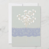 セージグリーン赤面フローラ自然結婚式招待状 招待状 (裏面)